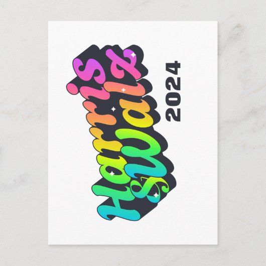 Harris & Walz Rainbow Briefkaart (Voorkant)
