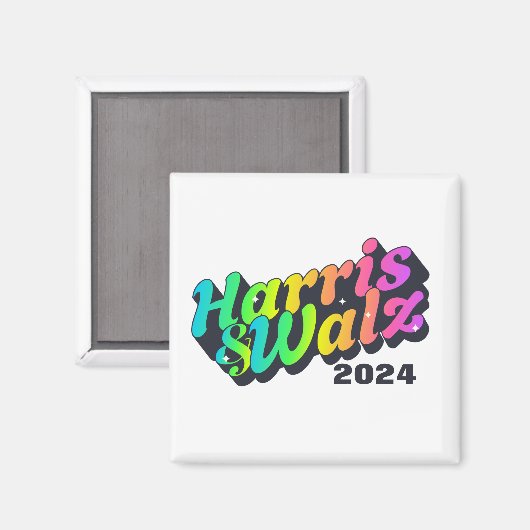 Harris & Walz Rainbow Magneet (Voorkant / Achterkant)