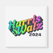 Harris & Walz Rainbow Magneet (Voorkant)
