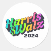 Harris & Walz Rainbow Ronde Sticker (Voorkant)