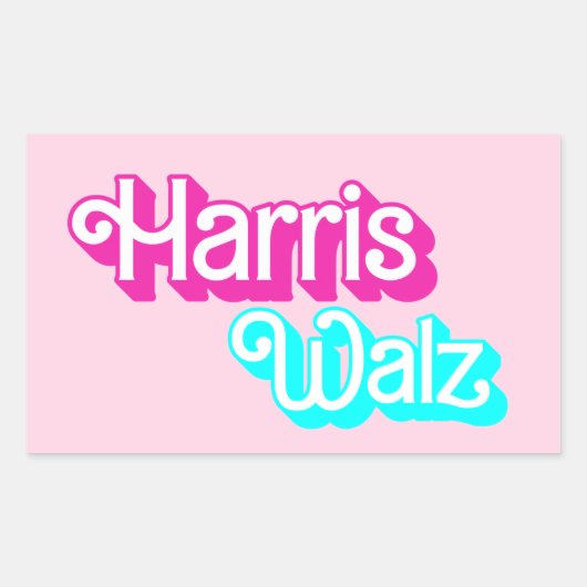 Harris Walz Rechthoekige Sticker (Voorkant)