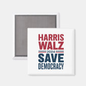 Harris Walz redt de democratie Magneet (Voorkant / Achterkant)