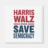 Harris Walz redt de democratie Magneet (Voorkant)