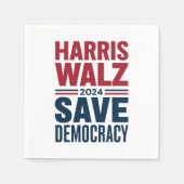 Harris Walz redt de democratie Servet (Voorkant)
