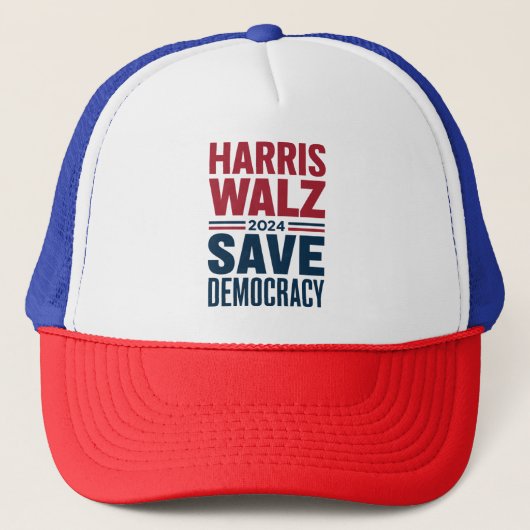 Harris Walz redt de democratie Trucker Pet (Voorkant)