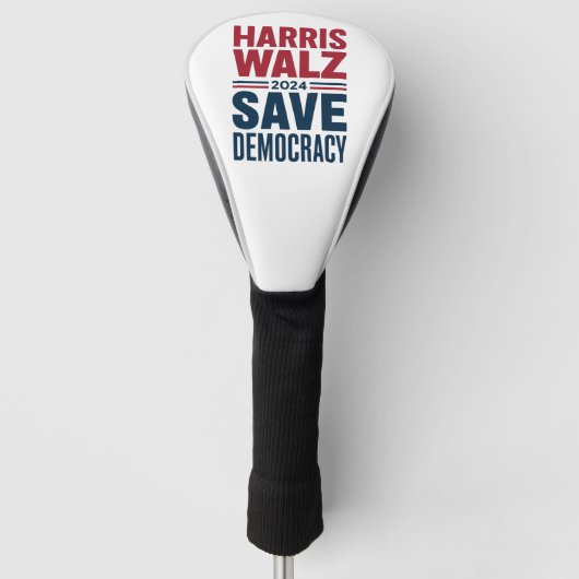 Harris Walz Redt Democratie Golfheadcover (Voorkant)