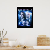Harris Walz Retro jaren 90 stijl Poster (Keuken)
