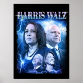 Harris Walz Retro jaren 90 stijl Poster (Voorkant)