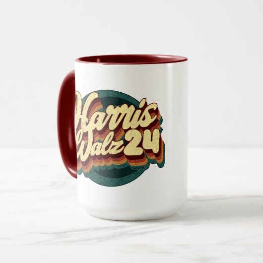 Harris Walz Retro Mok (Voorkant links)