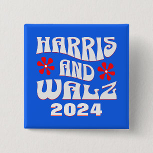 Harris & Walz Retro Vierkante Button 5,1 Cm