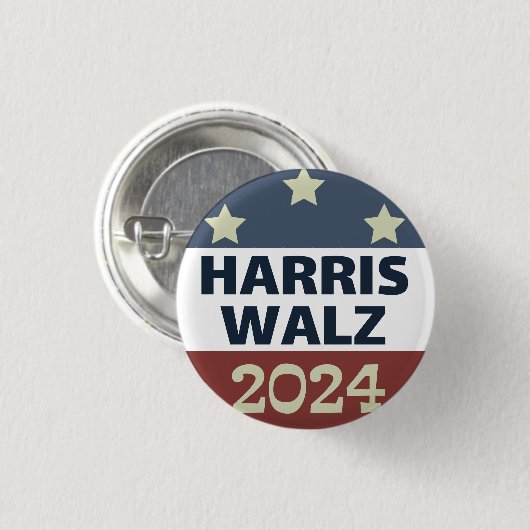 HARRIS WALZ RONDE BUTTON 3,2 CM (Voorkant /achterkant)