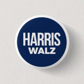 Harris Walz Ronde Button 3,2 Cm (Voorkant)