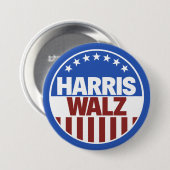 Harris Walz Ronde Button 7,6 Cm (Voorkant /achterkant)