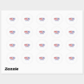 Harris Walz Ronde Sticker (Vel)