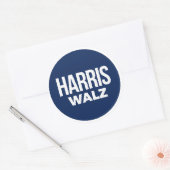 Harris Walz Ronde Sticker (Envelop)