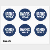 Harris Walz Ronde Sticker (Vel)