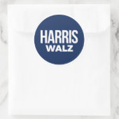 Harris Walz Ronde Sticker (Tas)