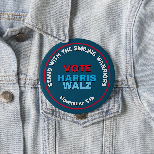 HARRIS WALZ Smiling Warriors-campagne Ronde Button 4,0 Cm (In situ)