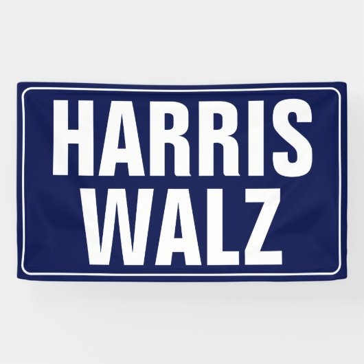 Harris-Walz Spandoek (Horizontaal)