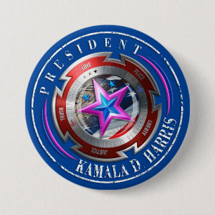 Harris-Walz Stamp Shield Button