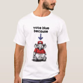 Harris/Walz, stem blauw, rare olifant, verkiezinge T-shirt (Voorkant)