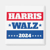 Harris Walz | Tim Walz 2024 campagne Blauw Rood Magneet (Voorkant)