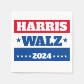 Harris Walz | Tim Walz 2024 campagne Blauw Rood Servet (Voorkant)