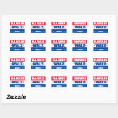 Harris Walz | Tim Walz 2024 campagne Blauw Rood Vierkante Sticker (Vel)