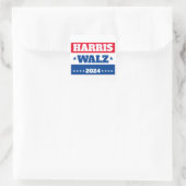 Harris Walz | Tim Walz 2024 campagne Blauw Rood Vierkante Sticker (Tas)