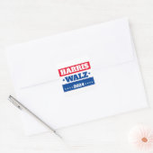 Harris Walz | Tim Walz 2024 campagne Blauw Rood Vierkante Sticker (Envelop)