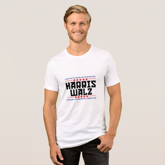 HARRIS WALZ TSHIRT SOCIALISME VOOR AMERIKA (Voorkant volledig)