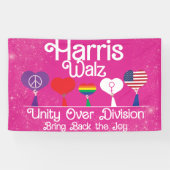 Harris Walz Unity Over Division, Kamala,Kamala2024 Spandoek (Horizontaal)