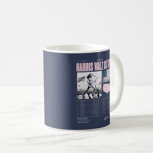 Harris Walz US Tour Kamala wint inauguratie Koffiemok (Voorkant rechts)