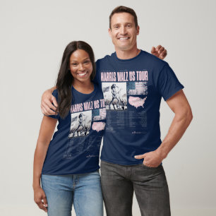 Harris Walz US Tour Kamala wint inauguratie T-shirt