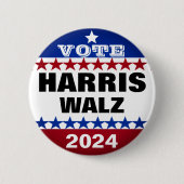 Harris Walz Vance 2024 verkiezingen Ronde Button 5,7 Cm (Voorkant)