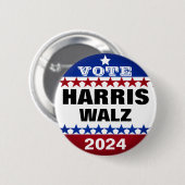 Harris Walz Vance 2024 verkiezingen Ronde Button 5,7 Cm (Voorkant /achterkant)