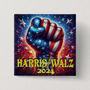 Harris Walz Vance 2024 verkiezingen Vierkante Button 5,1 Cm