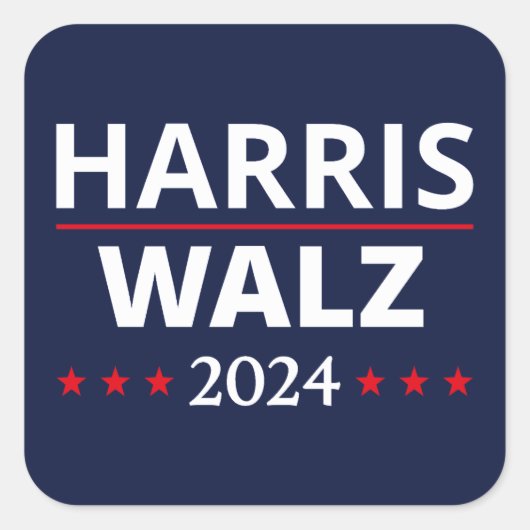Harris Walz Verkiezing 2024 III Vierkante Sticker (Voorkant)