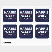 Harris Walz Verkiezing 2024 III Vierkante Sticker (Vel)