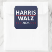 Harris Walz Verkiezing 2024 III Vierkante Sticker (Tas)