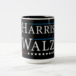 Harris Walz verkiezing 2024 Tweekleurige Koffiemok