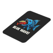 Harris Walz Verkiezing Blauwe golven Democraat Vis Magneet (Linkerzijde)