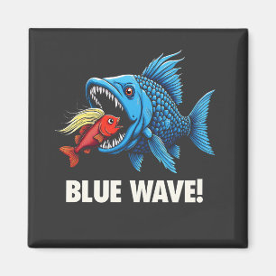 Harris Walz Verkiezing Blauwe golven Democraat Vis Magneet
