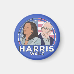 Harris Walz Verkiezing Magneet