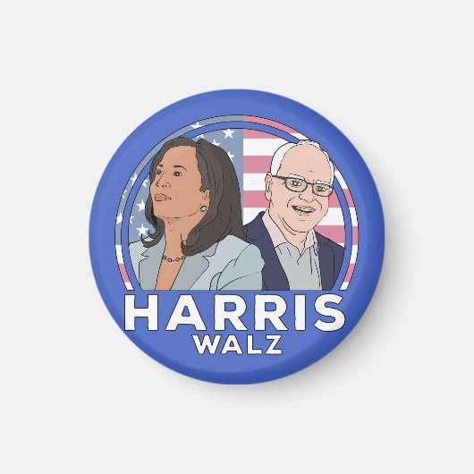 Harris Walz Verkiezing Magneet (Voorkant)