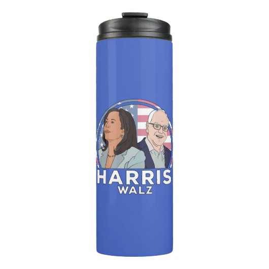 Harris Walz Verkiezing Thermosbeker (Voorkant)