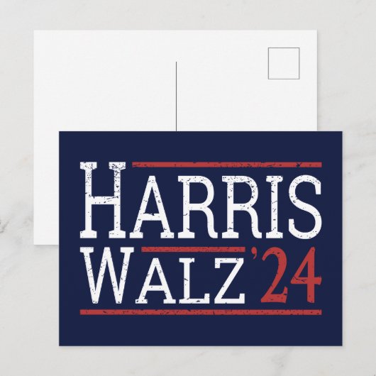 Harris Walz Verkiezingen 2024 I Briefkaart (Voorkant / Achterkant)