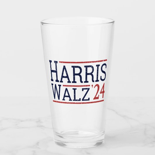 Harris Walz Verkiezingen 2024 I Glas (Voorkant)