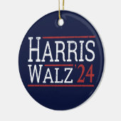 Harris Walz Verkiezingen 2024 I Keramisch Ornament (Links)
