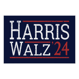 Harris Walz Verkiezingen 2024 I Perfect Poster